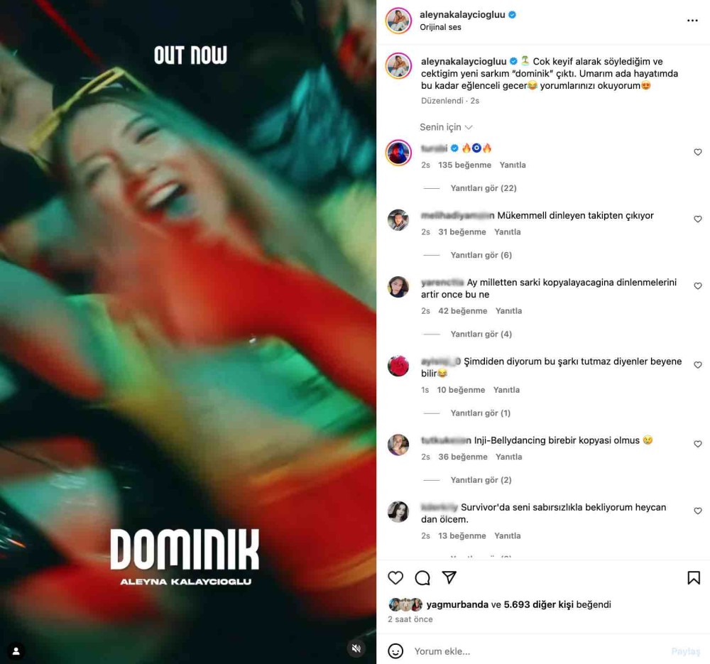 aleyna kalaycioglu nun yeni sarkisi dominik sosyal medyada begenilmedi